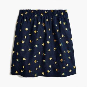Jcrew Lemon Print City Skirt